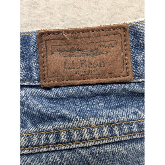 L.L.Bean Jeans Mens 40x34 Blue Relaxed Fit Straight Leg Zip Fly Cotton Denim - Picture 11 of 15